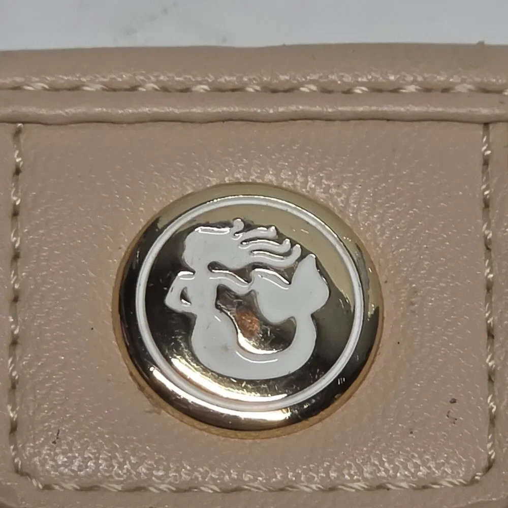 Spartina 449 Paris Map Snap Wallet Beige Blush Pink Faux Leather Travel Eiffel